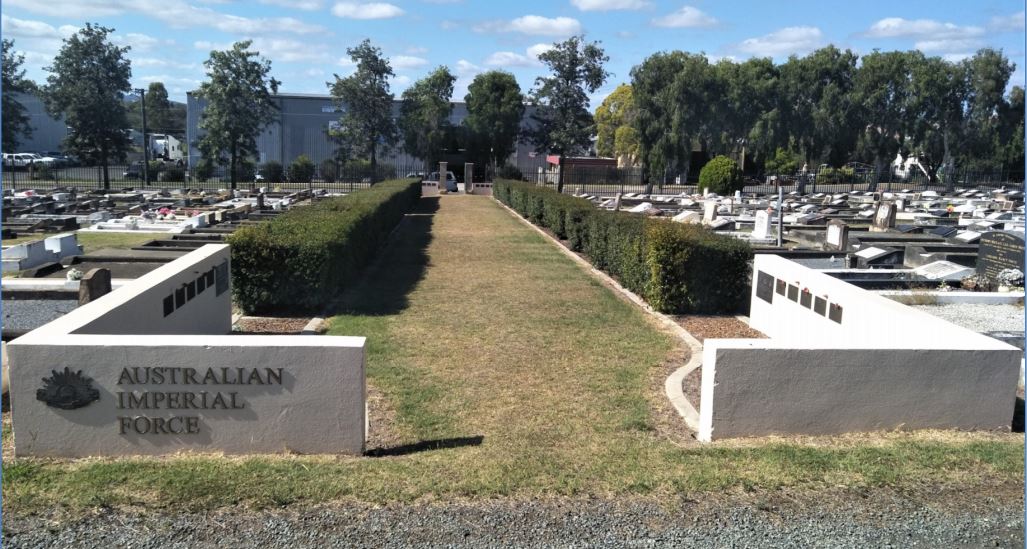 The Australian Imperial Force (AIF) plot in the Ipswich General Cemetery before work started