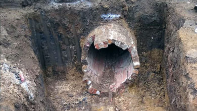 Photo of Century-old handmade brick drain uncovered