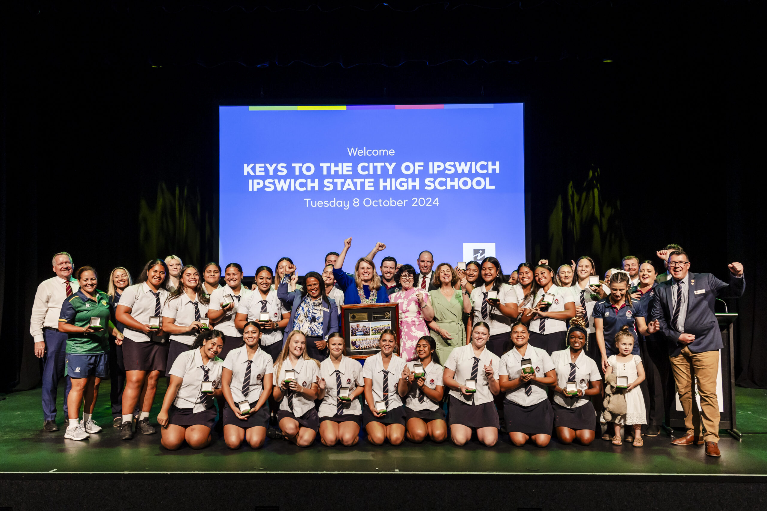 Keys To The City For Triple Champions Ipswich State High School Women Keys To The City For Triple Champions Ipswich State High School Women